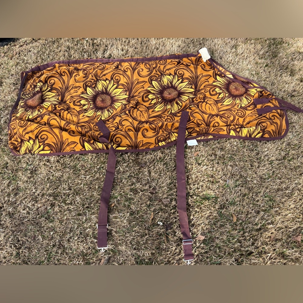 Sunflower fleece horse cooler